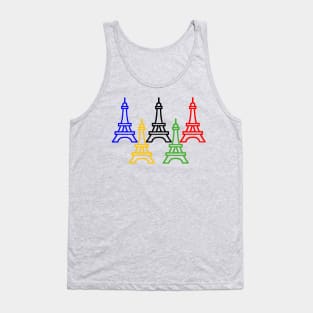 Olympic Eiffel Tower colors Tank Top